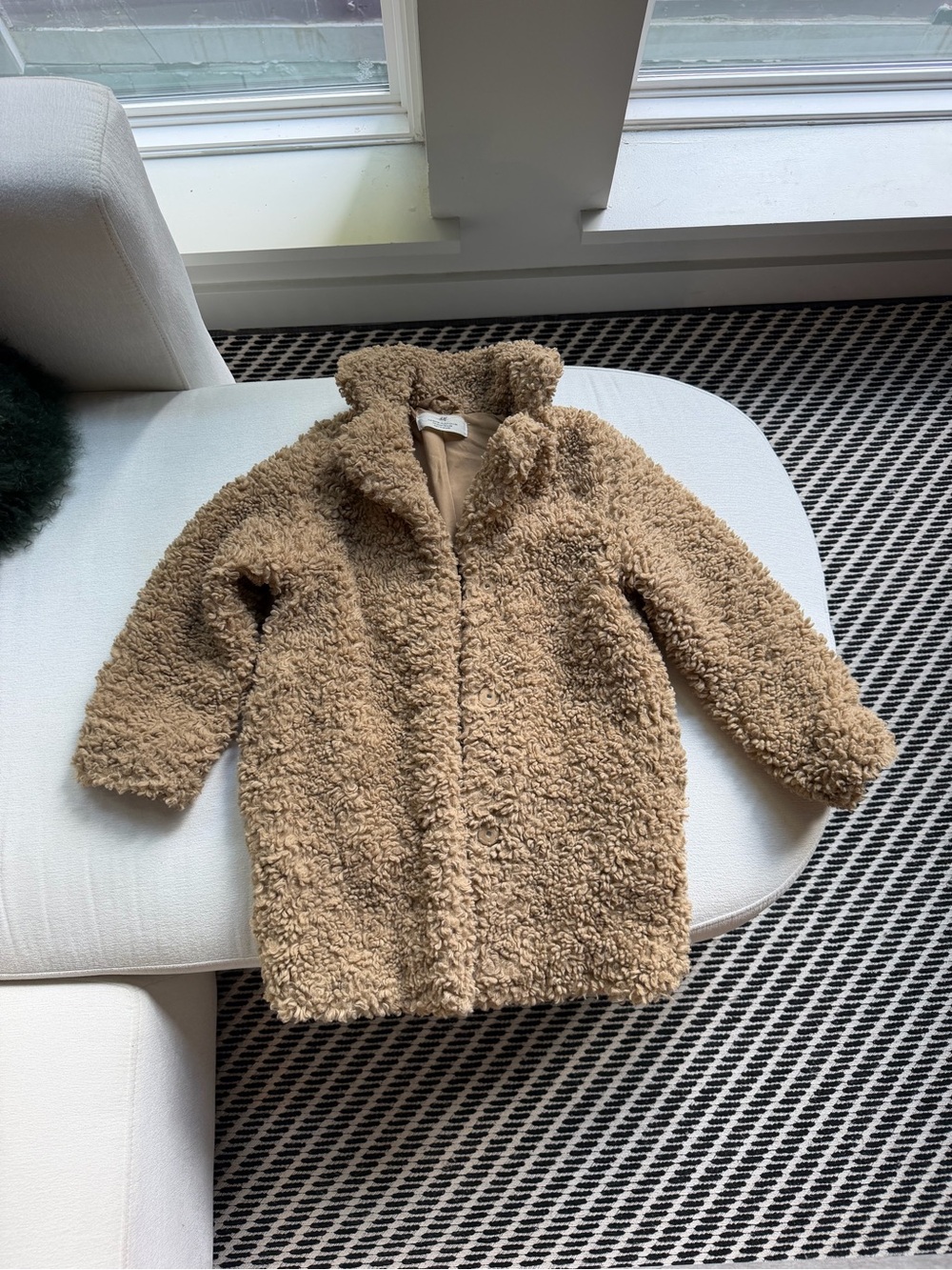 H&M Kids Teddy Puffer Coat - Tan